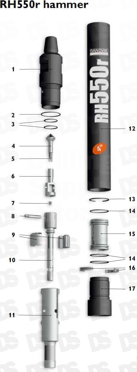 Parts for Hammer RH550r 4''(inch)