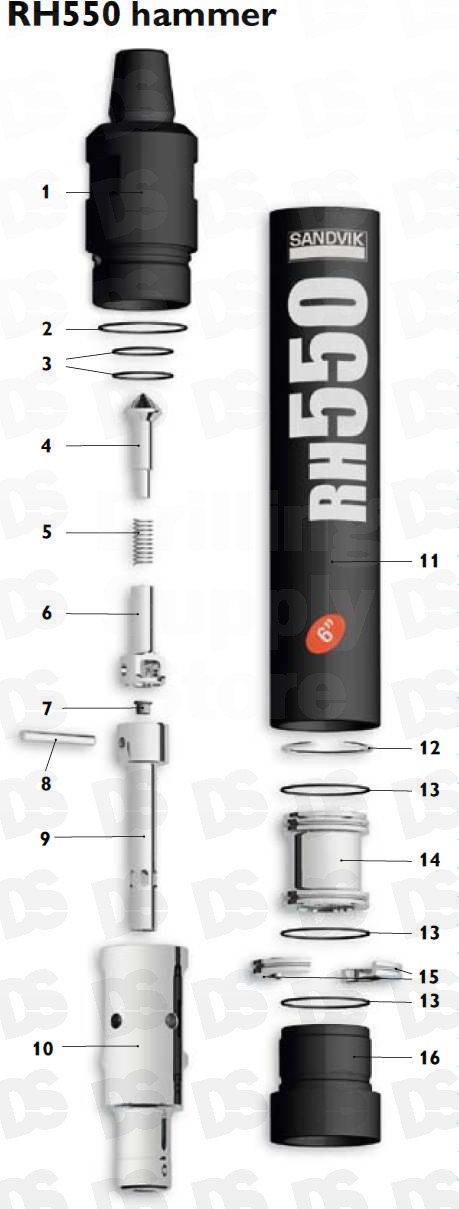 Parts for Hammer RH550 6''(inch)