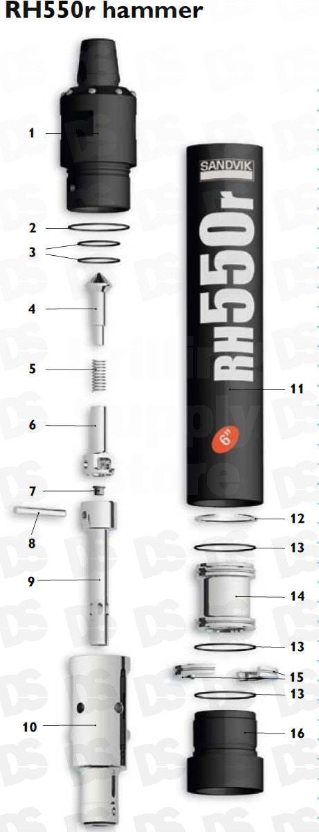 Parts for Hammer RH550r 6''(inch)