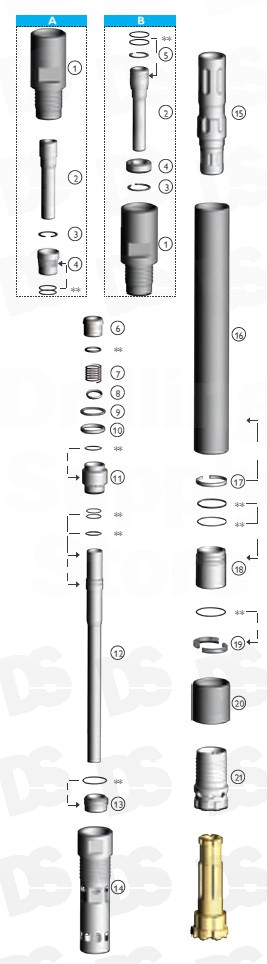 Parts for Hammer RE052
