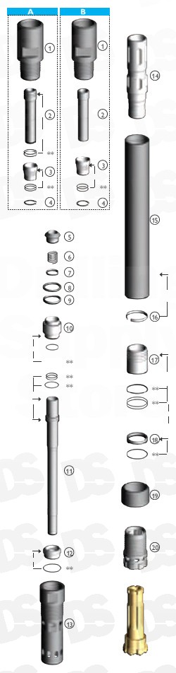 Parts for Hammer RE054
